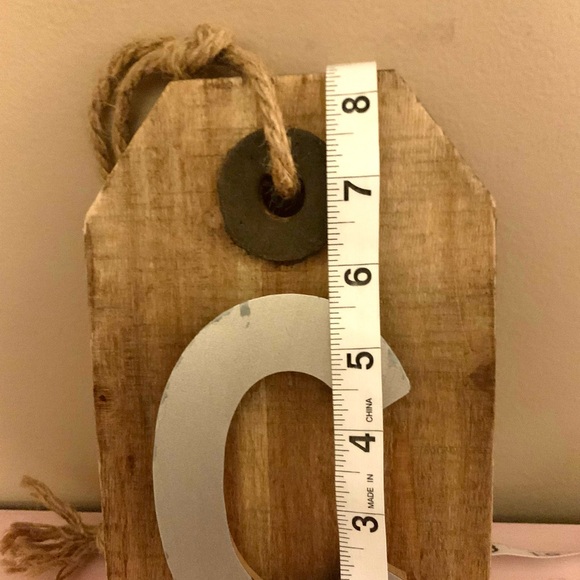 Hobby Lobby Rustic Wooden Wall Art with Silver Letter C - Picture 4 of 5